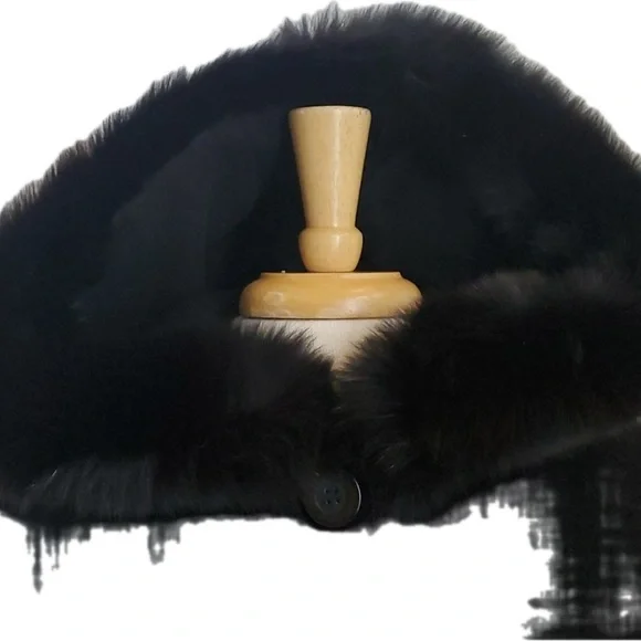 Marvin Richard’s Cashmere Wool Coat with Finnish Fox Fur Trimmed Hood and Cuffs